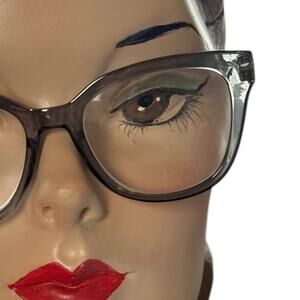 Betsey Johnson +2.00 Readers Reading Glasses Gray Rounded Square